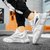 VRKK新款时尚飞织透气运动鞋高弹网面舒适慢跑鞋百搭休闲鞋男鞋子(白色 43)第7张高清大图