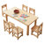 幼儿园实木桌子椅子组合儿童桌椅套装书桌学习桌积木游戏桌写字桌(正方桌（80cm*80cm）)第5张高清大图