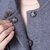 娇维安 韩版女装针织衫 春季短外套 毛球点缀蝙蝠袖针织开衫 女(浅灰色 均码)第5张高清大图