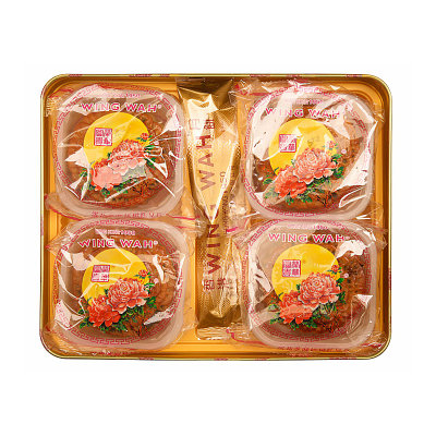 元朗荣华蛋黄芝麻核桃红豆馅料月饼中秋月饼超值系列团购礼盒包装