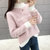 女式时尚针织毛衣9374(粉红色 均码)第4张高清大图
