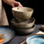 艺家釉下彩日式陶瓷碗个性餐具套装吃面碗家用面条碗饭碗汤碗创意(明黄色 默认版本)第5张高清大图