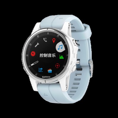 Garmin佳明fenix5S+Plus飞耐时5S心率智能户外多功能运动手表(海沫蓝)(海沫蓝)