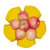 西派珂欧式创意花朵造型果盆水果收纳沥水篮时尚彩色果盘塑料果盘(黄色果盘)第5张高清大图