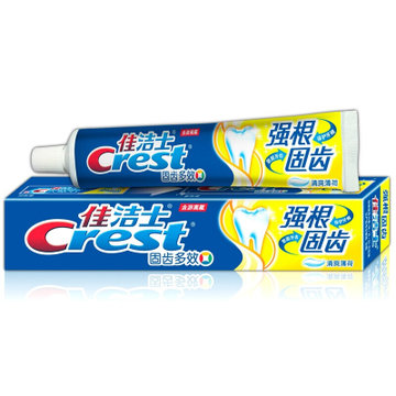佳洁士（CREST） 牙刷牙膏口腔护理套装 珍珠盐白90g+强根固齿90g+五彩水晶软毛牙刷3支装
