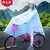 自行车雨衣单人男女成人水衣单车透明韩版学生骑行电动电瓶车雨衣kb6(双帽檐(雪花粉) XXL)第3张高清大图