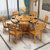 皮耐迪 圆桌子吃饭餐桌椅组合木头饭桌小户型转盘圆桌歺桌客厅实木圆桌椅(红棕色 1.2米单桌)第2张高清大图