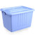 【两件9折】收纳箱 大号加厚塑料被子衣服储物箱 玩具收纳盒大码整理箱(蓝色)(100L 约58*42*35cm)第2张高清大图