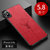 iPhone XS新款手机壳苹果X祥鹿树纹皮XSMAX防摔软边xr全包保护套(激情红 苹果X/XS 5.8英寸)第2张高清大图