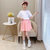 中大童夏季新款女童兔八哥粉色裙JK风套装(160cm 粉色)第2张高清大图