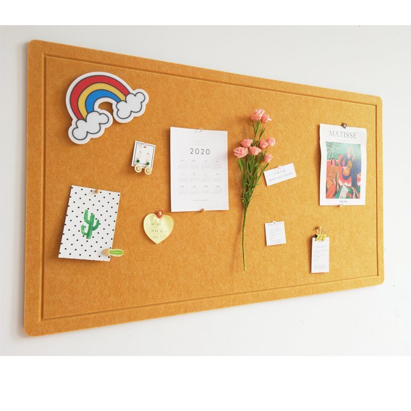 毛毡墙贴ins北欧风毛毡板自粘幼儿园作品展示软木板照片墙公告栏浅