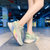 彩虹椰子鞋飞织网面运动鞋女2021夏季飞织女鞋学生透气帆布鞋厚底椰子鞋镂空跑步鞋潮F01(绿色 40)第3张高清大图