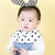 牛奶朋友宝宝小动物卡通时尚双面三角巾点点口水巾围兜韩版(均码（3-36个月） 灰色)第3张高清大图