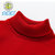 大黄蜂童装 2018年春季新款女童上衣高领圆领 纯色休闲毛衣针织(120cm 红色)第4张高清大图