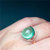 18k金 葡萄石戒指 浓绿葡萄石 水润透亮 晶体好 造型精致 女款宝石戒指第5张高清大图