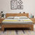 美天乐 北欧全实木床1.5m1.8米双人床现代简约日式风格床软靠婚床(1.5*2米胡桃色 床)第3张高清大图