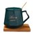 陶瓷水杯子创意个性家用刻字马克杯带盖勺咖啡杯北欧轻奢复古定制(粉红色带盖勺)第5张高清大图