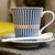 创意英伦风陶瓷杯子情侣水杯咖啡杯带盖带勺马克杯套装牛奶杯  300ML(300ML)(漫天繁星)第2张高清大图