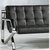 巢湖新雅 XY-A043 办公沙发不锈钢休闲沙发钢架沙发(黑色 环保皮单人位)第4张高清大图