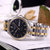 天梭(TISSOT)瑞士手表  海星恒意系列全自动机械双日历带夜光钢带男士腕表T065.430.22.031.00(黑盘银壳间金钢带)第3张高清大图