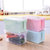 西派珂透明塑料手提保鲜盒 厨房家用水果海鲜密封保鲜盒(粉色盒体 三个装)第4张高清大图