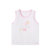小米米minimoto薄款男女童短袖字型背心马甲无袖打底上衣(米白(粉红片印） 100cm（2-3岁）)第3张高清大图