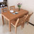 原木色现代中式小户型餐桌椅组合橡胶木实木桌子长方形桌椅(CZ186+YZ384一桌四椅 默认)第5张高清大图