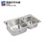 韩国白鸟水槽 304不锈钢 双槽套餐 厨房洗菜盆S77432一体成型加深(HJ-2108)第3张高清大图
