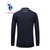 U.S.POLO.ASSN男士长袖商务休闲POLO衫纯色舒适T恤 T342041(藏青色 XXL)第2张高清大图