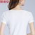 娇维安 夏季修身显瘦体血衫 韩版圆领短袖T恤 小鹿图案女式t恤 女(白色 S)第4张高清大图