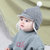 牛奶朋友 婴儿帽子秋冬加绒棒球帽儿童鸭舌帽防晒宝宝帽子(深灰色 48帽围（47-49cm）)第3张高清大图