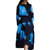 欧美***时尚长袖连衣裙春秋2021流行女装新款气质收腰中长款裙子(蓝色 XL)第5张高清大图