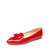 Daphne/达芙妮春季新款女鞋甜美蝴蝶结低跟通勤女单鞋1015101066(白色 35)第2张高清大图
