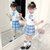 中大童夏季新款女童JK校园风腰裙套装(170cm 粉色)第4张高清大图