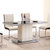 左右餐桌 钢化玻璃大餐台 苹果系列现代时尚餐桌椅DJW016(图片色 一桌四椅)第3张高清大图