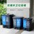俊采云户JCY-E062外双桶垃圾桶可回收干湿分类分离家用带盖商用脚踏大号两用 80L双桶干湿垃圾（单位：件）(咖啡加灰 JCY-E062)第4张高清大图
