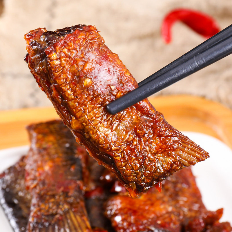 酱板鱼 手撕鱼 手撕鱼排 手撕鱼尾 湖南特产 香辣口味 小包约45g装 香