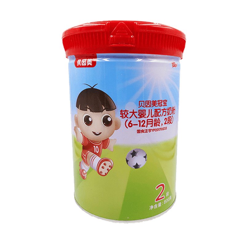 贝因美冠宝较大婴儿配方奶粉612个月2段800克6罐
