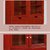 虎源萨尚办公家具备餐柜矮柜储物柜茶水柜HY-J1201(木皮油漆三门茶水柜)第5张高清大图