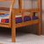 御品工匠中式实木子母床橡木儿童床上下铺双层床高低床家具母子床F065(不带书架 1.2*1.9M)第5张高清大图